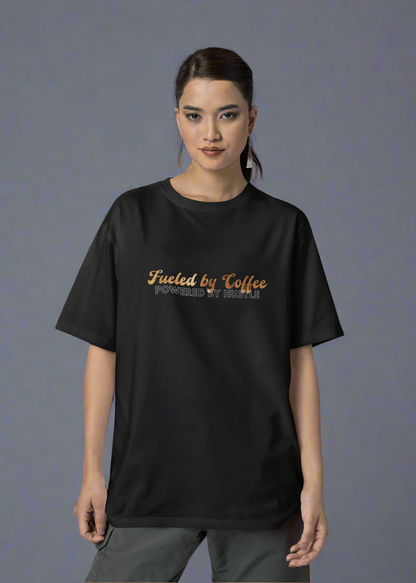 Fueled by Coffee, Powered by Hustle - Unisex organic neck t-shirt