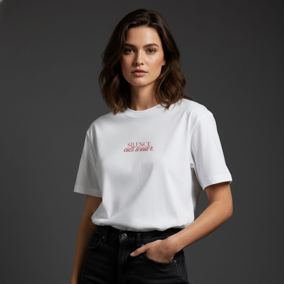 Silence cuts louder - T-shirt