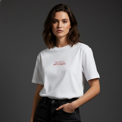 Silence cuts louder - T-shirt